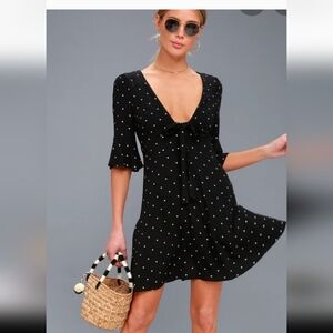 Free People Polka Dot Dress Size Xs